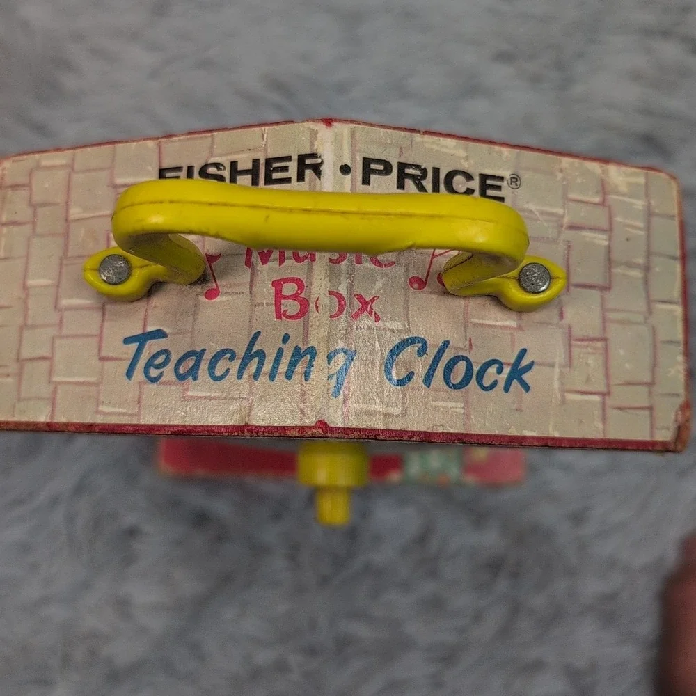 Vintage 1968 Fisher Price Music‎ Box Teaching Clock Works #998 Japan USA